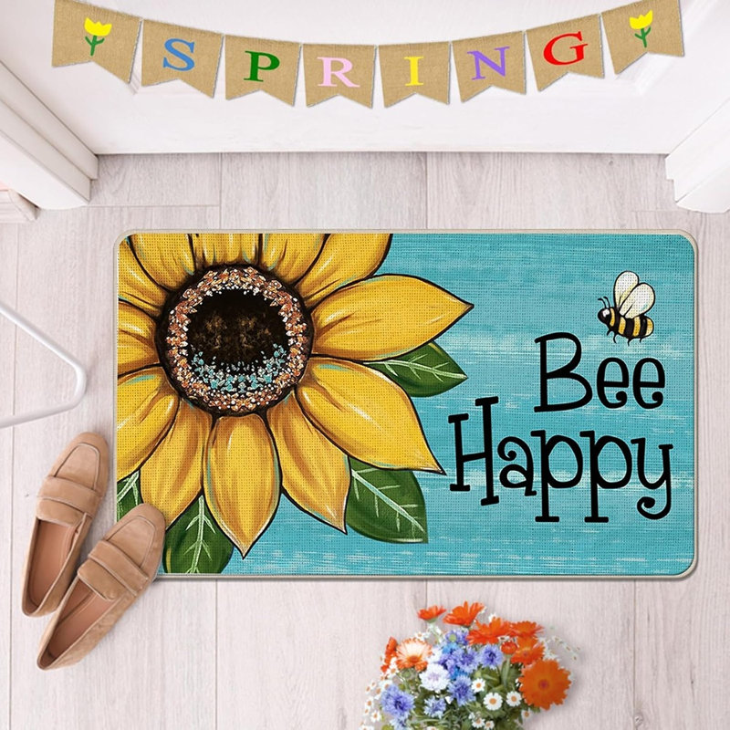 Tapis saisonnier intérieur / extérieur antidérapant Sunflower