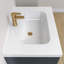 30 po L 22 po D Plateau de meuble-lavabo rectangulaire en résine blanche