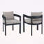 Chaises de salle à manger d'extérieur en aluminium avec coussins confortables, ensemble de 2-1007392718