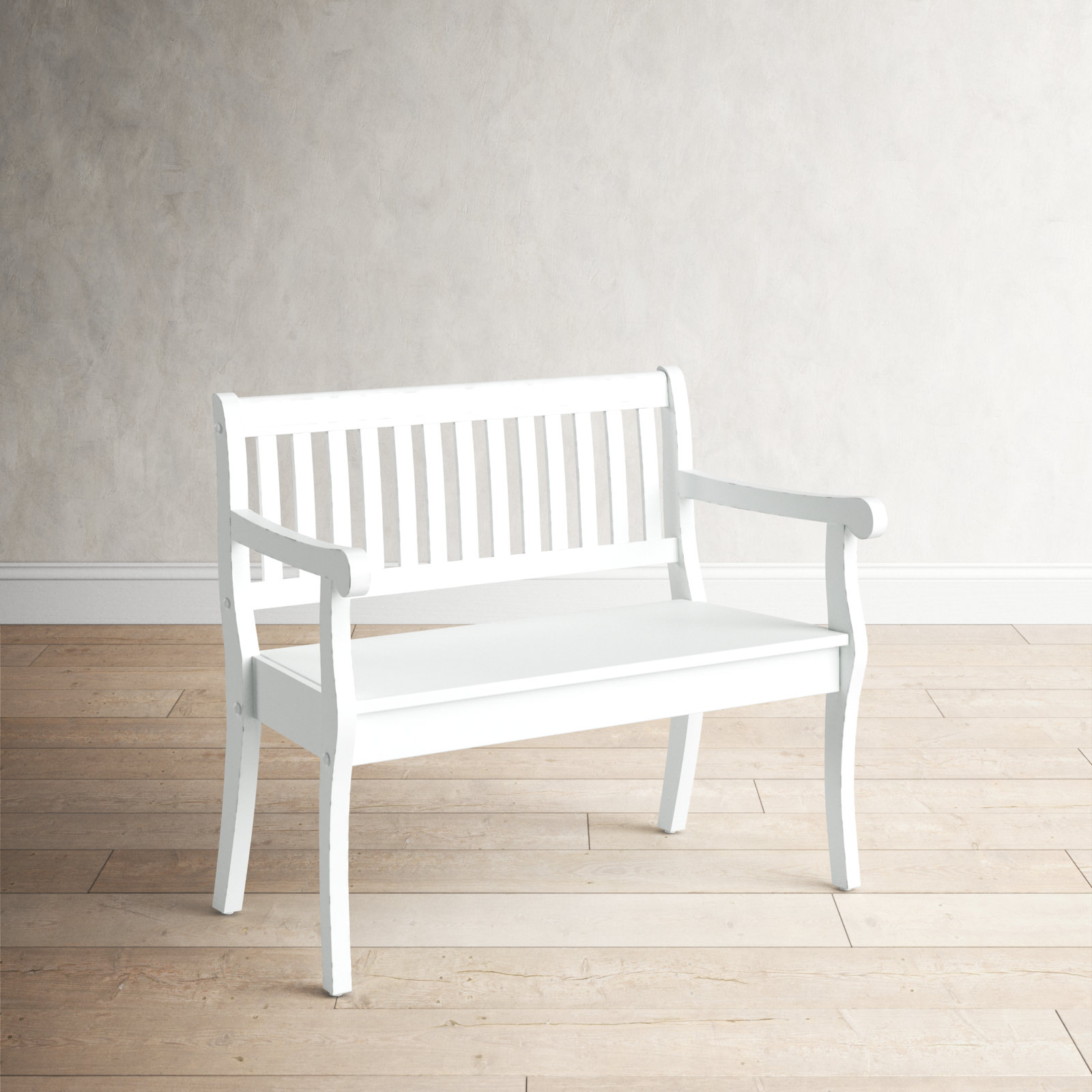Castile Storage Bench, Weathered White