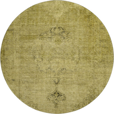 Premium Machine Washable Kiyondrea Gold Rug