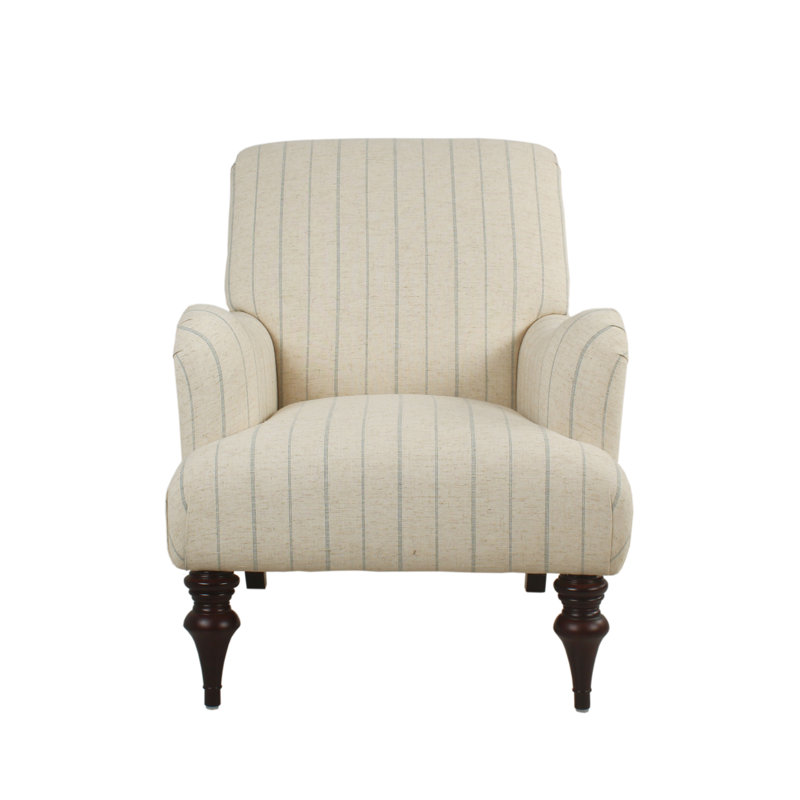 Fauteuil rembourré Jillian, Mélange de polyester bleu clair