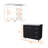 Black 2-Door 3-Drawer Kitchen Cabinet
