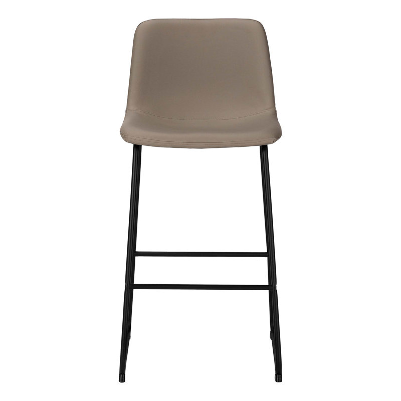 Chaise Ella, tabouret de bar ergonomique, Taupe