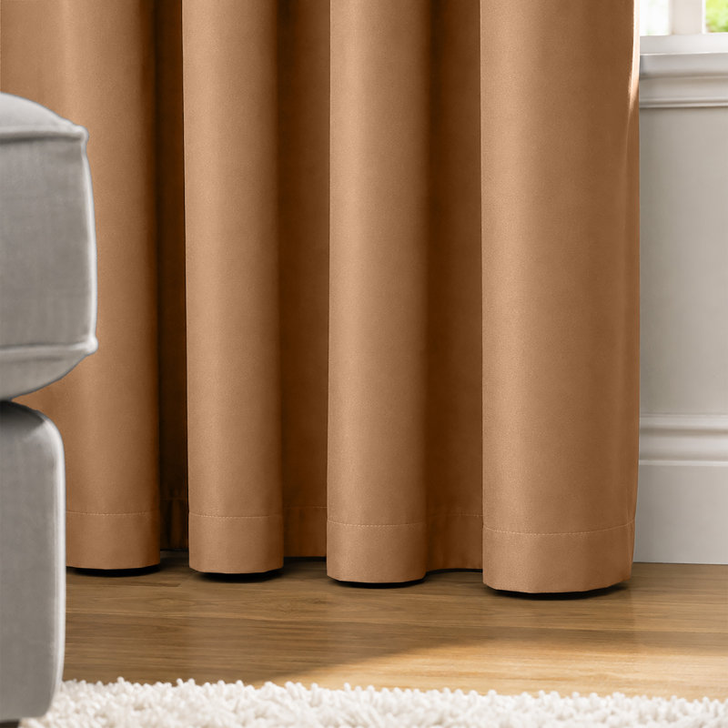 Room Darkening Single Curtain Panel, BEIGE