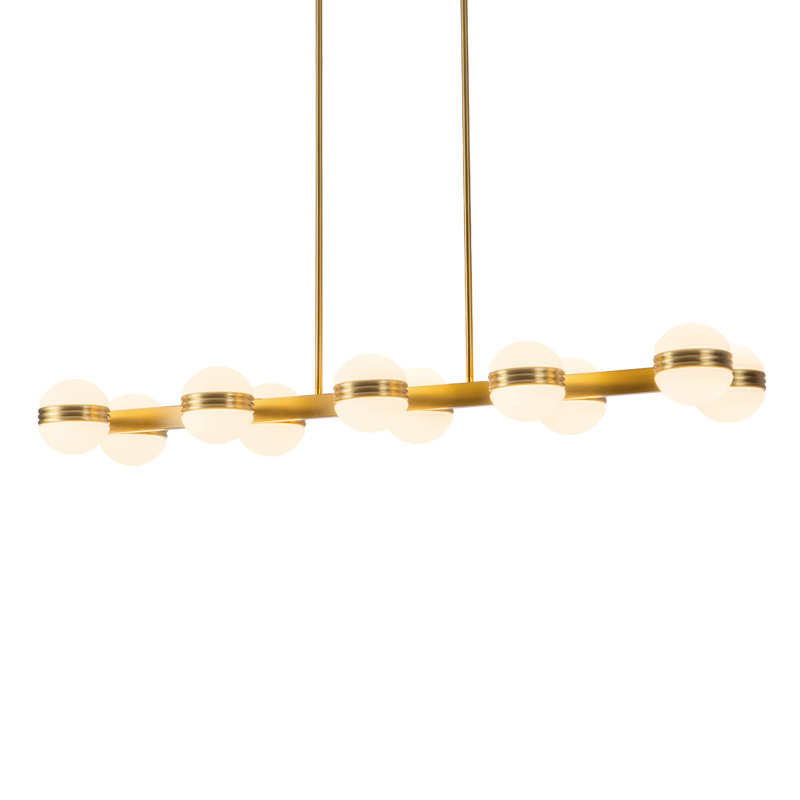 Selene 4-ft Gold dimmable LED Linear Pendant, Brushed Gold
