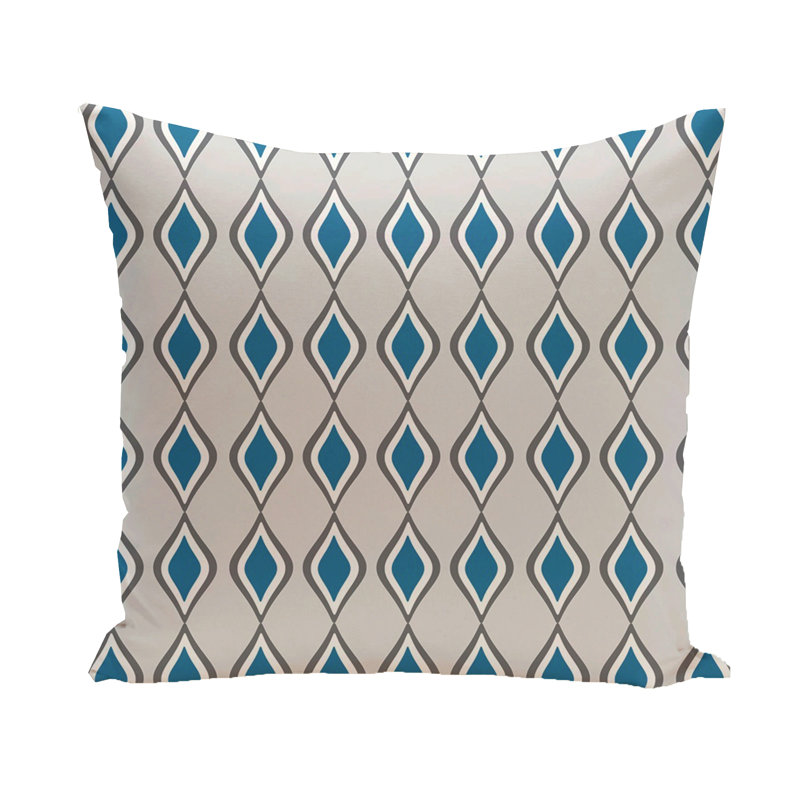 Housse de coussin Carpricorn, H 26 po x l 26 po, Paloma / acier / paon