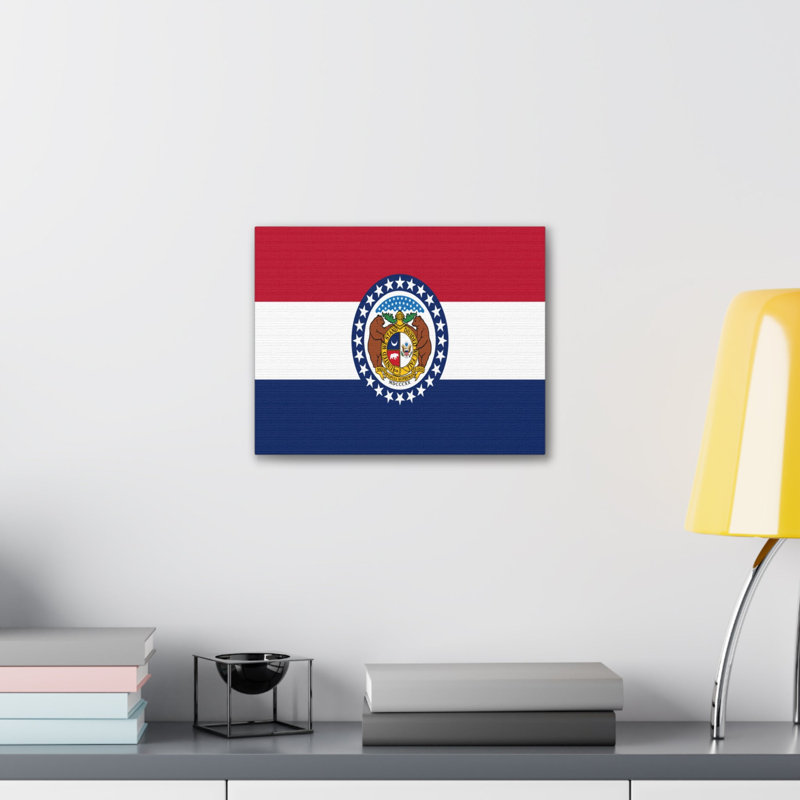 «Missouri State Flag», toile vibrante, décoration murale sans cadre, H 11 po x l 14 po