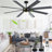 72" 8-Blade Large Ceiling Fan With Lights And Remote Control, Modern 6 Speeds Reversible DC Motor Ceiling Fan With For Living Room
