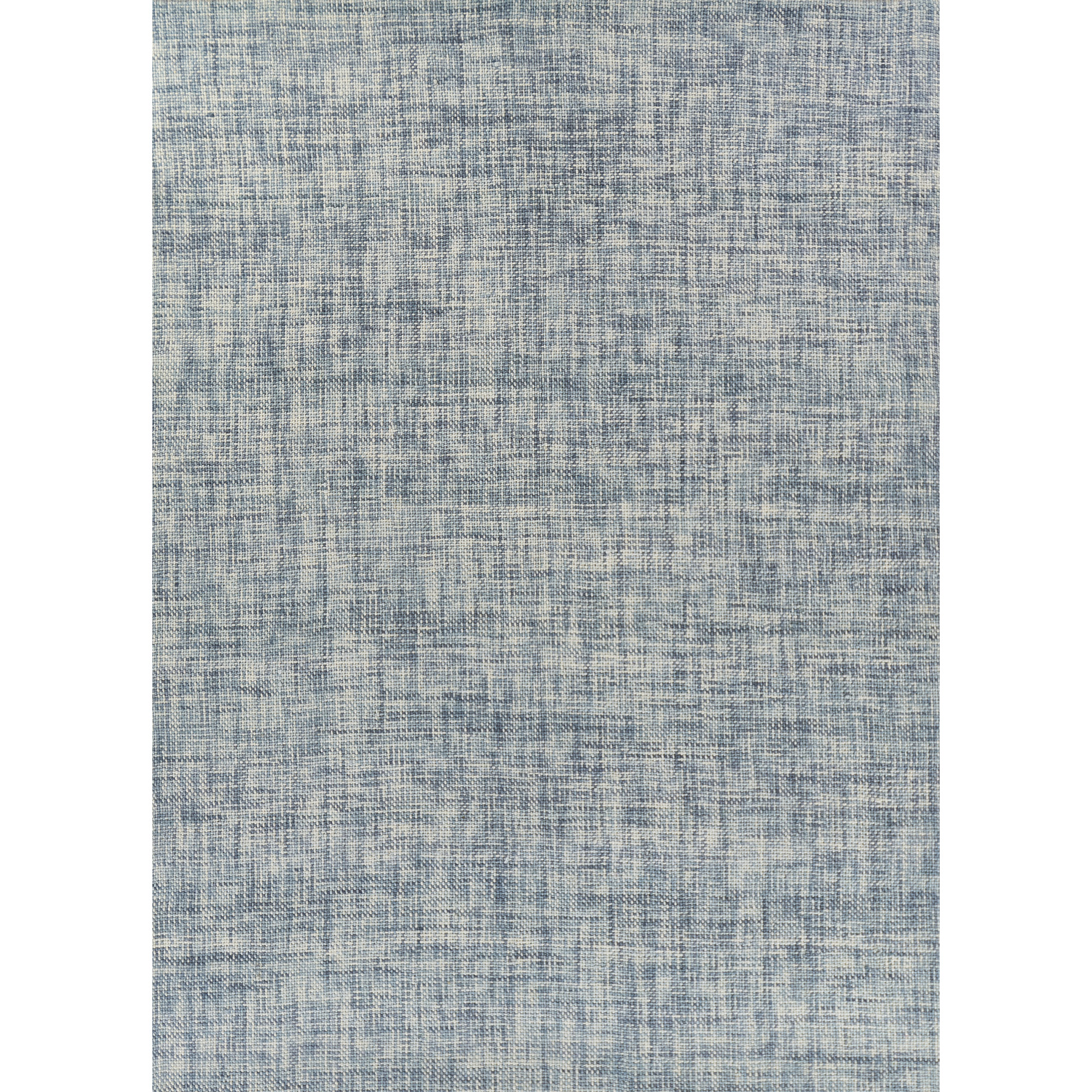 Aldred Handmade Wool Blue Rug, Rectangle 2' x 3'