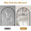 Aluminium Arch Freestanding Full Length Mirror-2100988580