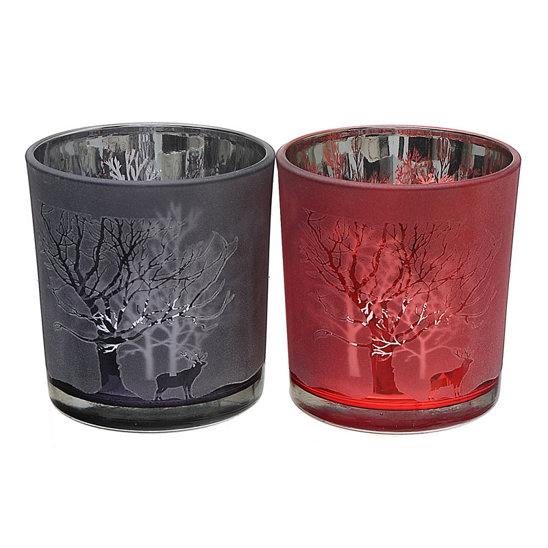 3.15'' H Glass Tabletop Tealight Holder
