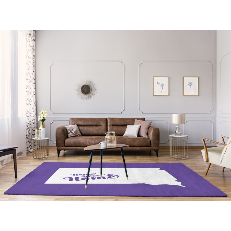 Tapis de pierre polyester pour la maison, Rectangle 8 pi x 10 pi