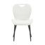 Ensemble de 4 chaises de salle à manger en polyuréthane blanc avec poignée intégrée, structure en métal, pieds de nivellement réglables, coussin très large et confortable pour la maison et plusieurs cas de figure.-1017431395