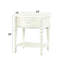 - Table de chevet transitionnelle teinte par, 1 tiroir de rangement, miroir à bord biseauté inclinable, base de miroir ovale, poids supportant 40 lb, hauteur de 26 po, largeur de 23 po, profondeur de 16 po, table de chevet inclinée