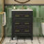 Ensemble de meuble-lavabo sur pied 24 po avec lavabo en céramique, ensemble de meuble-lavabo simple autoportant avec 3 tiroirs et cadre en bois massif-1493718427