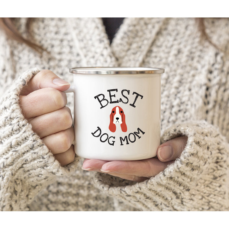 Tasse de camping Best Dog Mom, Basset hound