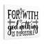 With God Nothing Is Impossible - Wrapped Canvas Print-361304224