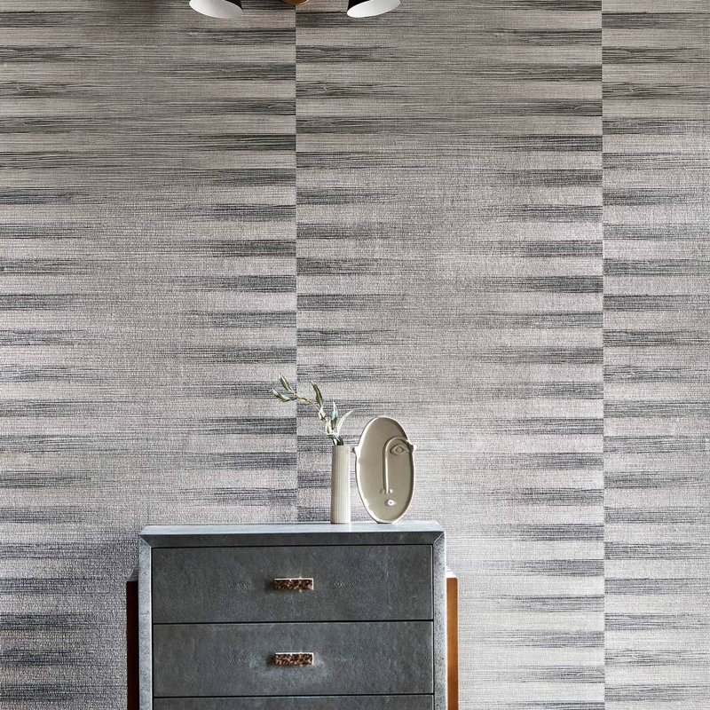 Kensington Grasscloth Wallpaper, Duck Egg