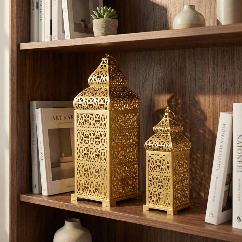 Bougeoirs de lanterne marocaine Golden Temple
