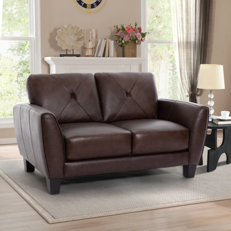 Canapé Wayna Classic Luxury, H 35 po x l 62 po x P 36 po, Brun