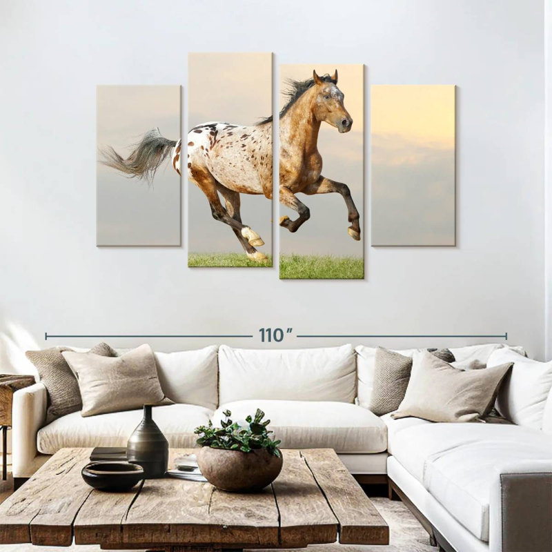 Étalon majestueux Appaloosa, H 54 po x l 84 po