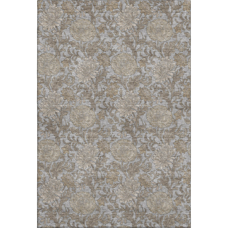 Premium Machine Washable Prisco Gray Rug, Rectangle 9' x 12'