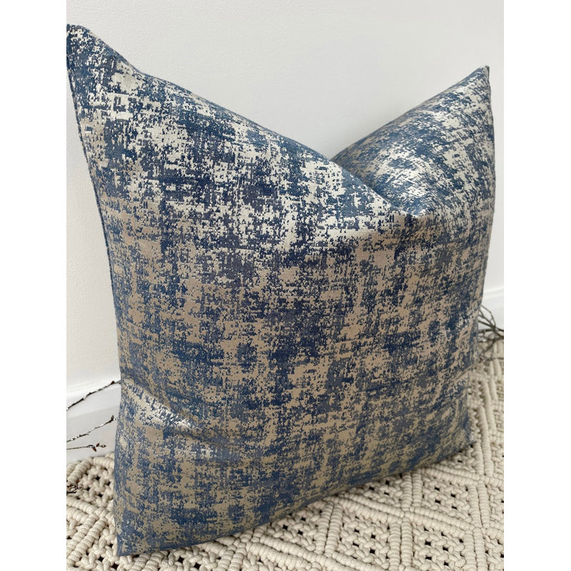 Abstract Navy Square Cushion Cover, Navy