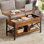 Grande table basse extensible à plateau relevable Sparta avec rangement et roulettes interchangeables, table basse carrée pour le salon  