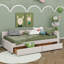 Un lit plateforme avec une structure rembourrée et des ports USB intégrés pour une recharge pratique.-1964423703
