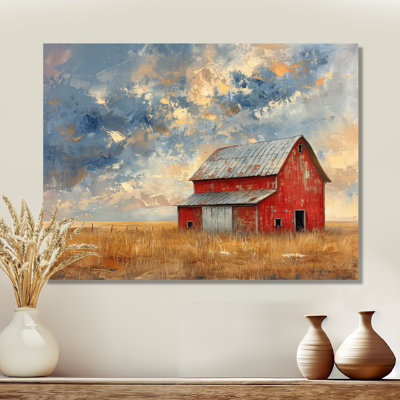 Vintage red Grey summer Barn breeze - Barn Wall Art