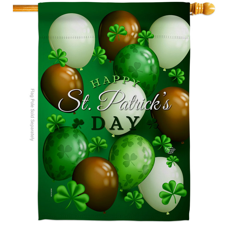 Drapeau de maison en polyester 40 x 28 po Ballons