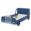 Lit plateforme en forme de voiture avec accents de roue-43378220-43378193