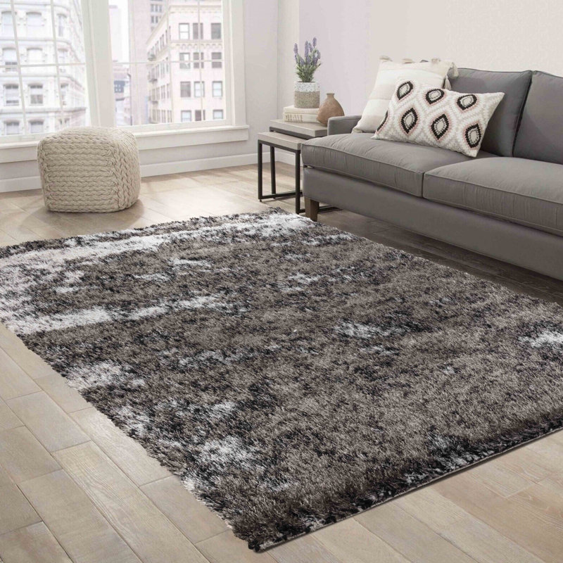 Tarbox Solid Colour Shag Area Rug, Rectangle 160 x 230cm
