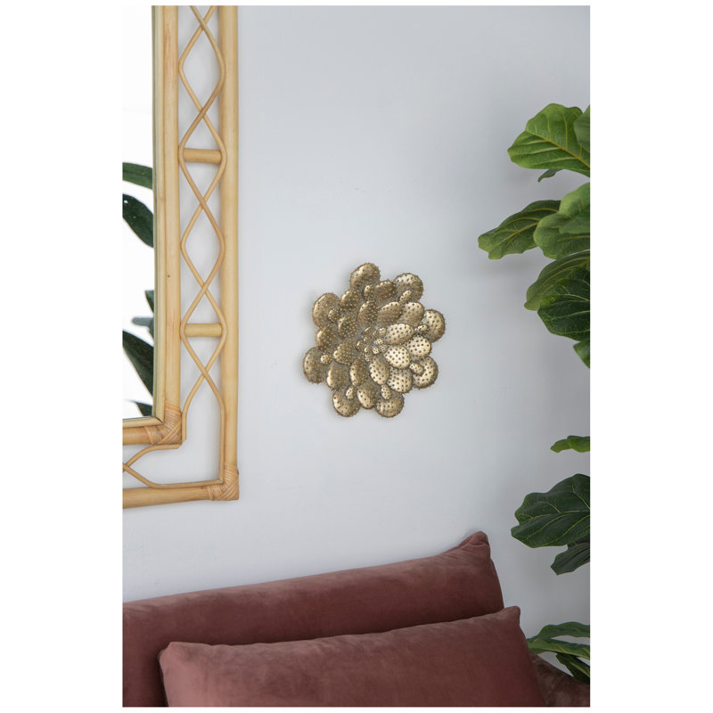 Plaque murale succulente D10x1,6 ", 2 pièces