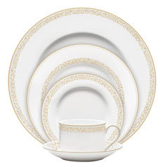 Vera Filigree Gold Dinnerware Collection
