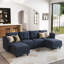 Canapé modulaire en U rembourré 6 pièces avec rangement Tomario-73474481