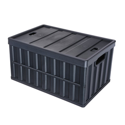 Collapsible Storage Bins With Lids, 65L 3 Packs, Folding Plastic Stackable Utility Crates With Handles, Large Heavy Duty Containers For Clothes, Toys, Books, Snack, Shoes, And Grocery Organizing