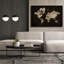 «Wood World Map» par Lori Deiter, art mural sur toile, 60 po x 40 po