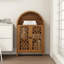 Armoire de rangement en bois avec tablette ouverte et portes de 44,48 po de hauteur