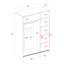 Armoire garde-robe 3 portes à portes coulissantes 100% bois massif Khalyla Palace Imports-87690149