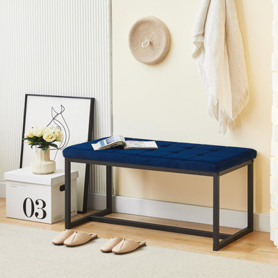 Velvet Upholstered Bench