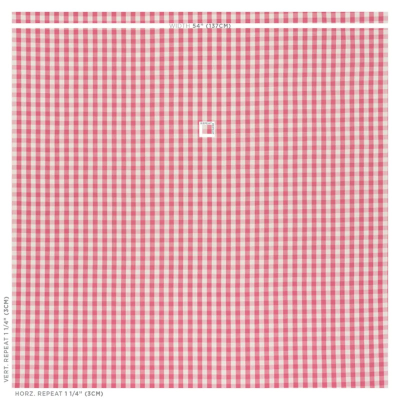 Tissu à carreaux en coton Elton, Magenta