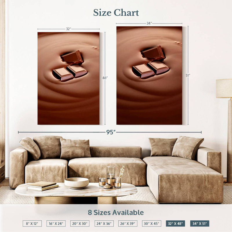 Yarlin Melting Chocolate, 48" H x 32" W