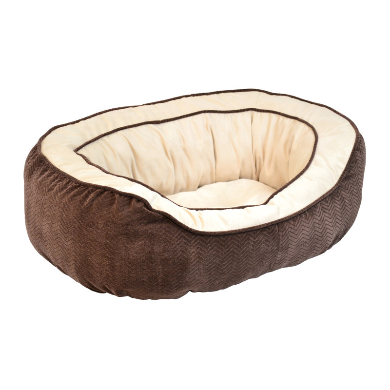 Lit pour animaux à soufflet coussin Haviland, Grand (l 32 po x P 25 po x H 10,5 po), Chocolat