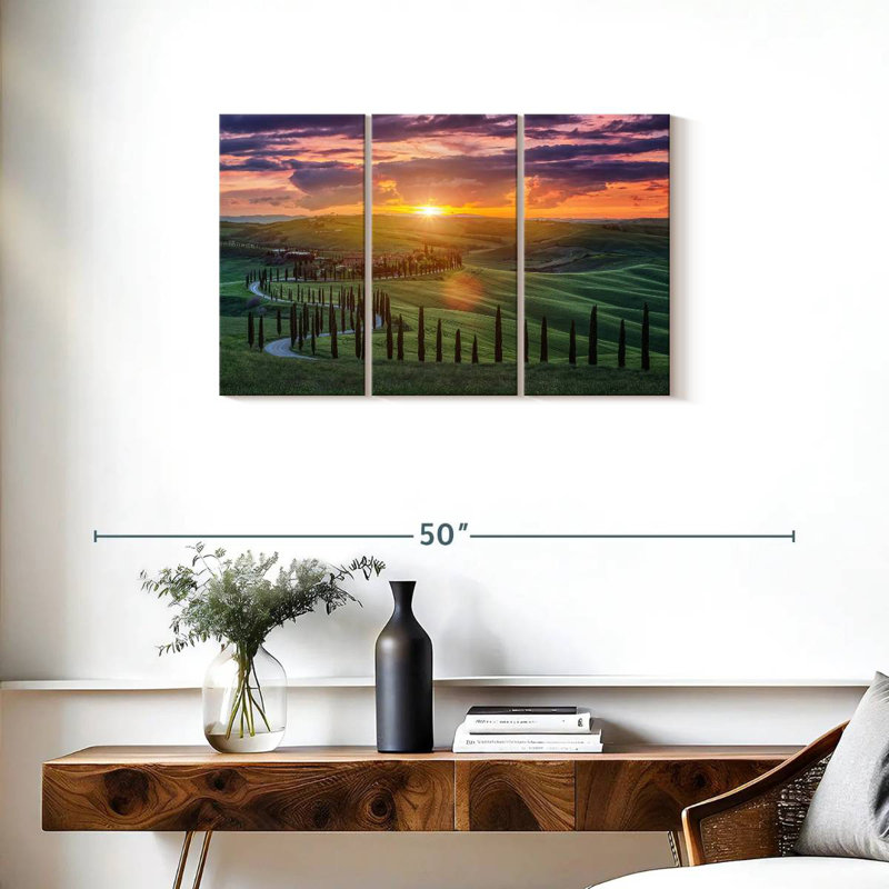 Sebbie Sunset Over Tuscany, 20" H x 33" W