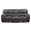 Ensemble de canapé de salon moelleux 2pc et canapé-lit inclinable électrique en microfibre gris-1725450684