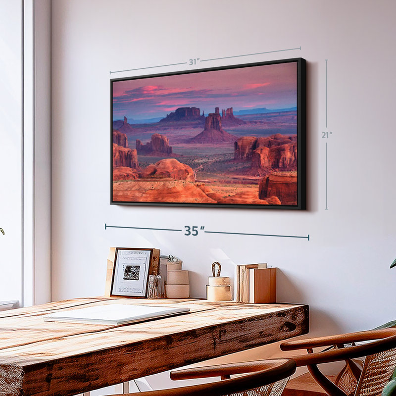 «Monument Valley Desert Landscape Wall Art», H 21 po x l 31 po