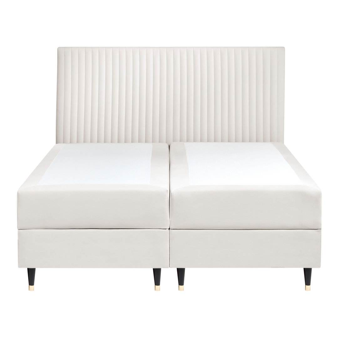 Divan Bed with Storage Velvet DAME 180 x 200 cm (EU Super King) Taupe