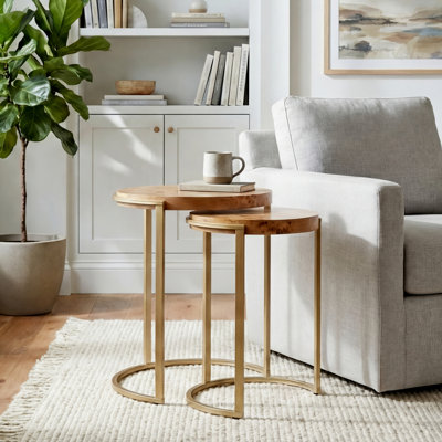 Ensemble de tables de bout Nesting Burlwood